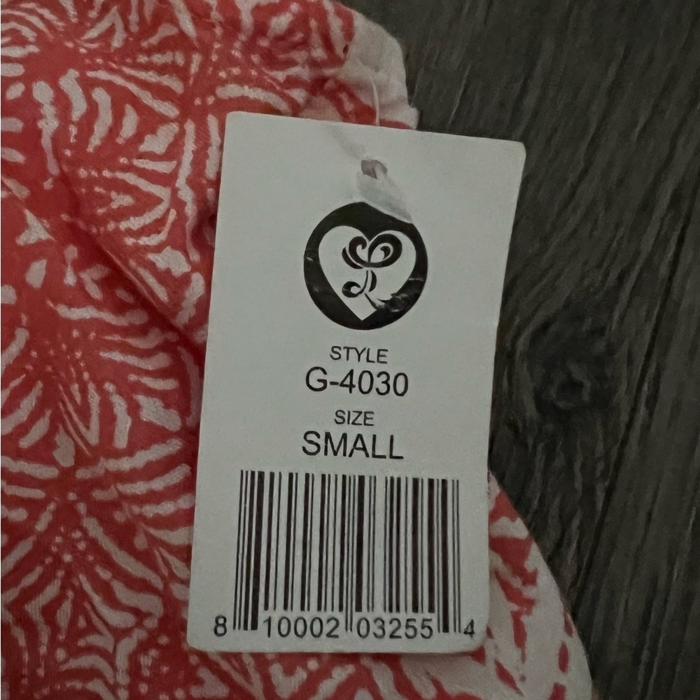 Lagaci Romper Pastel Pink Rayon White Palms Small NWT summer sm s tropical​ - Picture 3 of 4